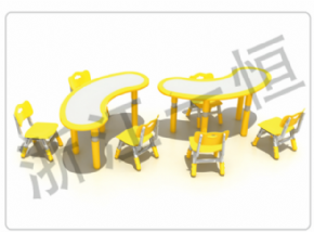 塑料桌椅系列可拼式月牙桌（雙邊）