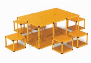 百變管道系列拼接長方形桌凳