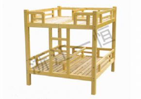 兒童床系列原木雙層四人床