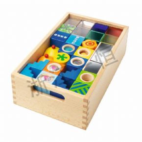 拼搭類(lèi)多彩鏡子積木