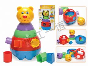 鑲嵌類繽紛形狀小熊