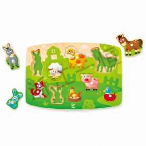 鑲嵌類三階一農(nóng)場(chǎng)動(dòng)物小抓手拼圖