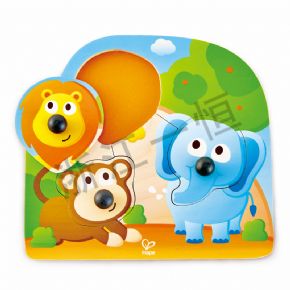 鑲嵌類一階一叢林動物大鼻子抓手拼圖