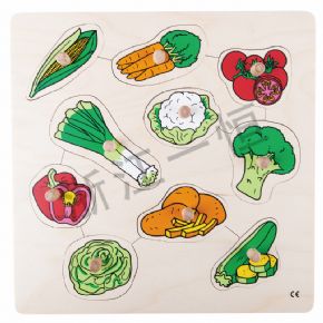 鑲嵌類抓手拼圖游戲一蔬菜