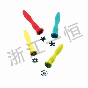 發(fā)展語音認(rèn)知類四款橡膠手柄花型印章