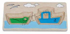 發(fā)展語言認(rèn)知類多層拼圖 --- 輪船