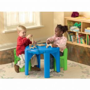 發(fā)展語言認(rèn)知類桌椅組合（藍(lán)綠）