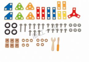 桌面積木類百變木匠工具大套