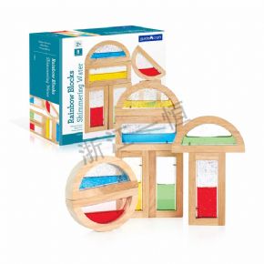 桌面積木類彩虹積木--微光水