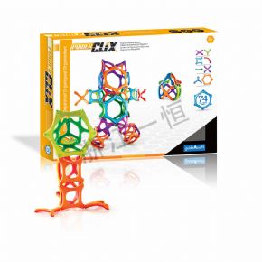 桌面積木類磁力片搭建系統(tǒng) -- 原生態(tài)74件