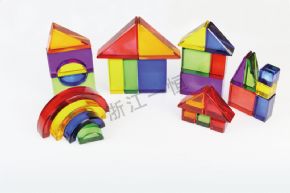 桌面積木類色彩水晶積木 30 件套